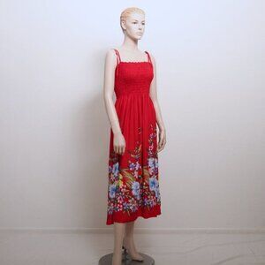 NWT Tropical Group Hawaiian Tie Strap Maxi Dress